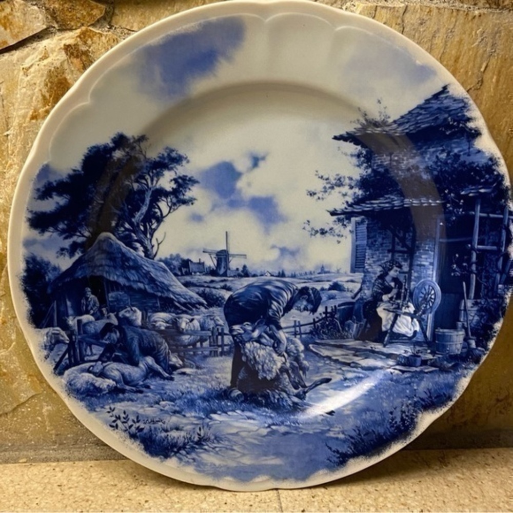 1984 Ter Steege Bv Delft Blauw Hand Decorated In Holland Plate